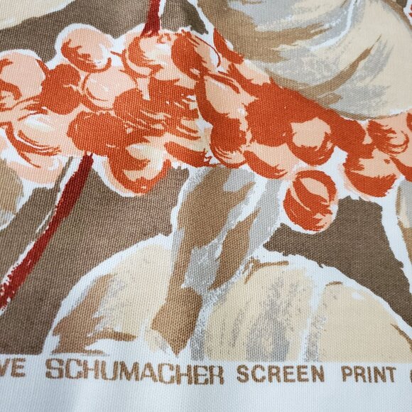 Seagrapes Schumacher Exclusive Screen Print Fabric Vintage Botanical 198" x 28" - Picture 6 of 8